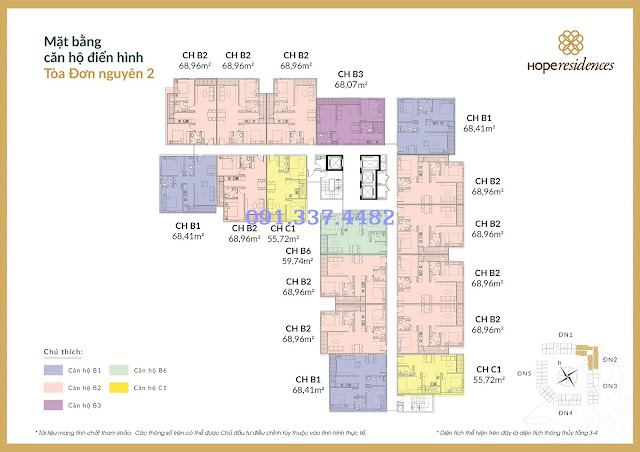 Mặt bằng thiết kế tòa Đơn Nguyên 2 Hope Residences Phúc Đồng Mặt bằng thiết kế tòa Đơn Nguyên 2 Hope Residences Phúc Đồng