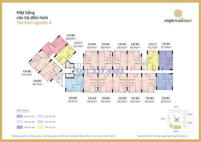 Mặt bằng thiết kế tòa Đơn Nguyên 4 Hope Residences Phúc Đồng Mặt bằng thiết kế tòa Đơn Nguyên 4 Hope Residences Phúc Đồng
