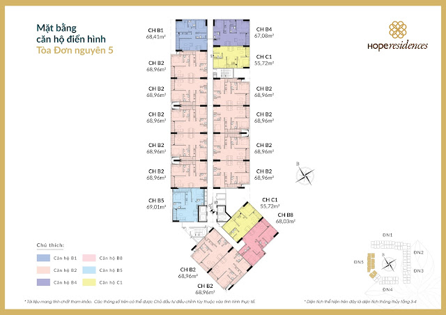Mặt bằng thiết kế tòa Đơn Nguyên 5 Hope Residences Phúc Đồng Mặt bằng thiết kế tòa Đơn Nguyên 5 Hope Residences Phúc Đồng